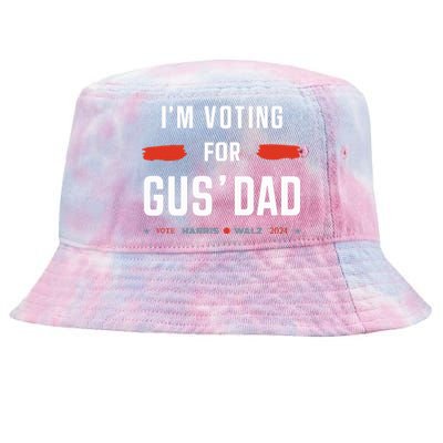 IM Voting For Gus Dad Vote Harris Walz 2024 Tie-Dyed Bucket Hat