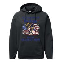 IM Voting For The Outlaw And The Hillbilly 2024 Us Flag Gift Performance Fleece Hoodie