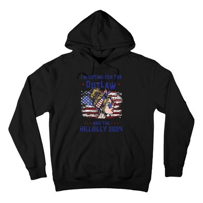 IM Voting For The Outlaw And The Hillbilly 2024 Us Flag Gift Hoodie