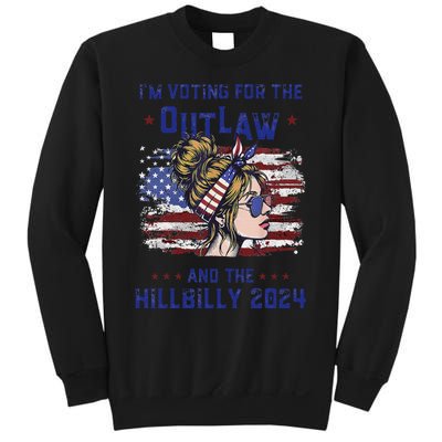 IM Voting For The Outlaw And The Hillbilly 2024 Us Flag Gift Sweatshirt