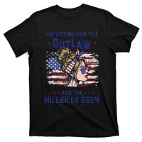 IM Voting For The Outlaw And The Hillbilly 2024 Us Flag Gift T-Shirt