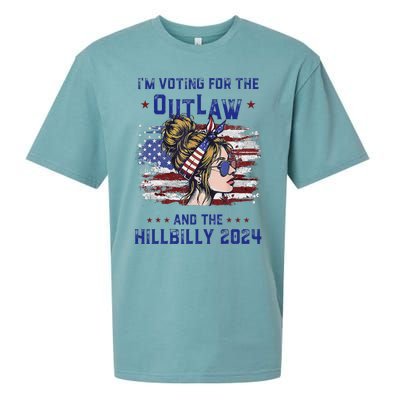 IM Voting For The Outlaw And The Hillbilly 2024 Us Flag Gift Sueded Cloud Jersey T-Shirt