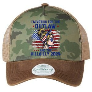 IM Voting For The Outlaw And The Hillbilly 2024 Us Flag Legacy Tie Dye Trucker Hat