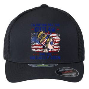 IM Voting For The Outlaw And The Hillbilly 2024 Us Flag Flexfit Unipanel Trucker Cap