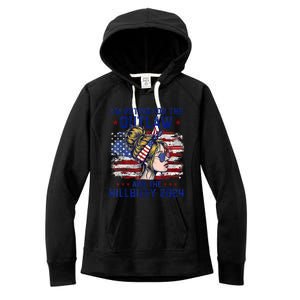 IM Voting For The Outlaw And The Hillbilly 2024 Us Flag Women's Fleece Hoodie