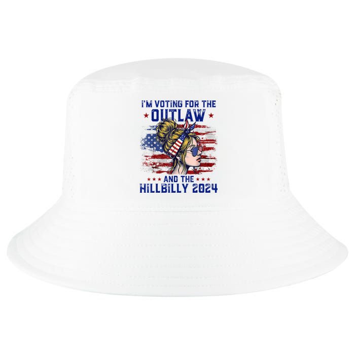 IM Voting For The Outlaw And The Hillbilly 2024 Us Flag Cool Comfort Performance Bucket Hat