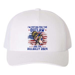 IM Voting For The Outlaw And The Hillbilly 2024 Us Flag Yupoong Adult 5-Panel Trucker Hat