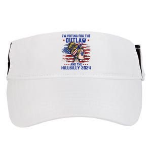 IM Voting For The Outlaw And The Hillbilly 2024 Us Flag Adult Drive Performance Visor