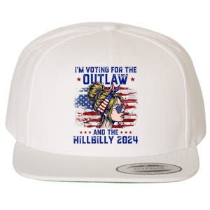 IM Voting For The Outlaw And The Hillbilly 2024 Us Flag Wool Snapback Cap