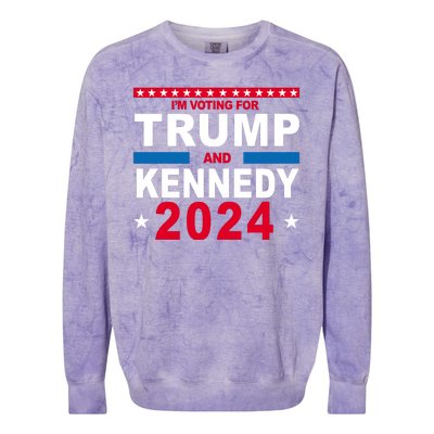 Im Voting For Trump And Kennedy 2024 Election Colorblast Crewneck Sweatshirt