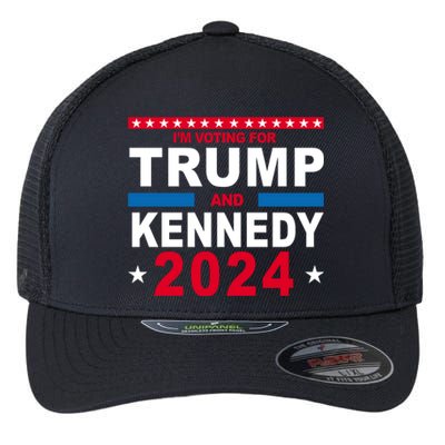 Im Voting For Trump And Kennedy 2024 Election Flexfit Unipanel Trucker Cap