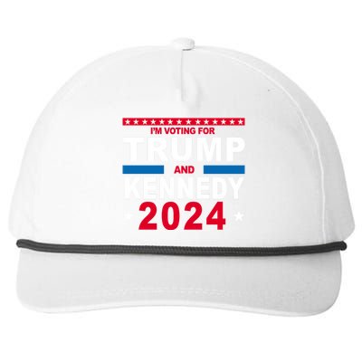 Im Voting For Trump And Kennedy 2024 Election Snapback Five-Panel Rope Hat