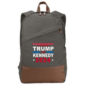 Im Voting For Trump And Kennedy 2024 Election Cotton Canvas Backpack