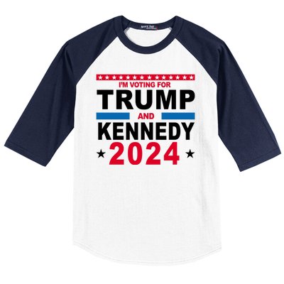 Im Voting For Trump And Kennedy 2024 Election Baseball Sleeve Shirt