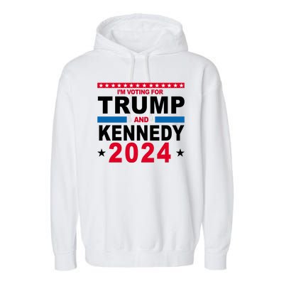 Im Voting For Trump And Kennedy 2024 Election Garment-Dyed Fleece Hoodie