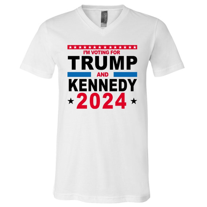 Im Voting For Trump And Kennedy 2024 Election V-Neck T-Shirt