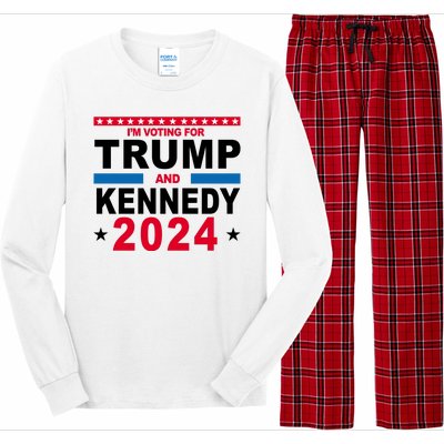 Im Voting For Trump And Kennedy 2024 Election Long Sleeve Pajama Set