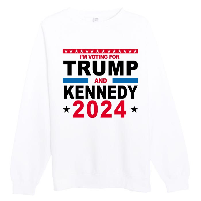 Im Voting For Trump And Kennedy 2024 Election Premium Crewneck Sweatshirt