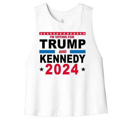 Im Voting For Trump And Kennedy 2024 Election Women's Racerback Cropped Tank