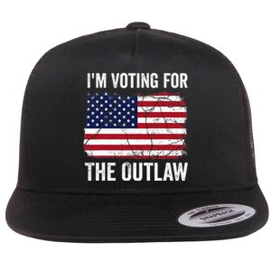 IM Voting For The Outlaw 2024 Flat Bill Trucker Hat