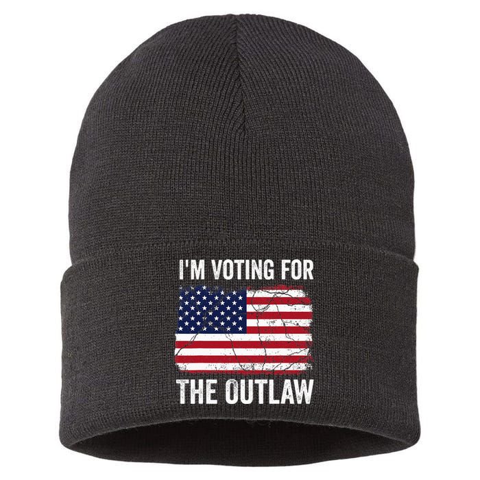 IM Voting For The Outlaw 2024 Sustainable Knit Beanie