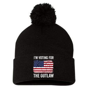 IM Voting For The Outlaw 2024 Pom Pom 12in Knit Beanie