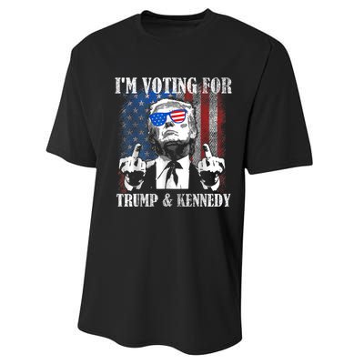 IM Voting For Trump And Kennedy 2024 Trump Vance Kennedy Performance Sprint T-Shirt