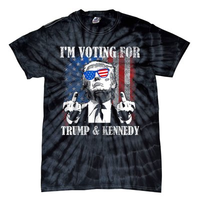 IM Voting For Trump And Kennedy 2024 Trump Vance Kennedy Tie-Dye T-Shirt