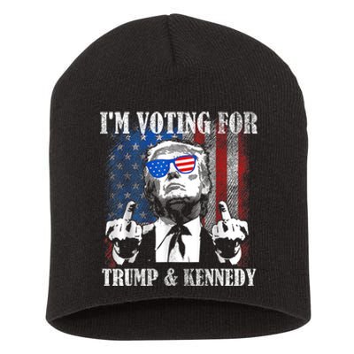 IM Voting For Trump And Kennedy 2024 Trump Vance Kennedy Short Acrylic Beanie