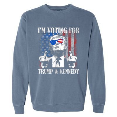 IM Voting For Trump And Kennedy 2024 Trump Vance Kennedy Garment-Dyed Sweatshirt