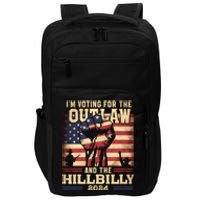 Im Voting For The Outlaw And The Hillbilly 2024 Trump Vance 2024 Us Flag Impact Tech Backpack