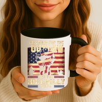 Im Voting For The Outlaw And The Hillbilly 2024 Trump Vance 2024 Us Flag Mug