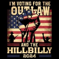Im Voting For The Outlaw And The Hillbilly 2024 Trump Vance 2024 Us Flag 16 in Basic Backpack