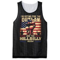 Im Voting For The Outlaw And The Hillbilly 2024 Trump Vance 2024 Us Flag Mesh Reversible Basketball Jersey Tank