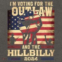 Im Voting For The Outlaw And The Hillbilly 2024 Trump Vance 2024 Us Flag Cotton Canvas Backpack