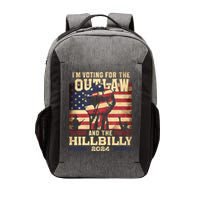 Im Voting For The Outlaw And The Hillbilly 2024 Trump Vance 2024 Us Flag Vector Backpack