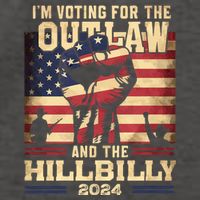 Im Voting For The Outlaw And The Hillbilly 2024 Trump Vance 2024 Us Flag Vector Backpack