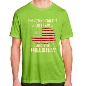 IM Voting For The Outlaw And The Hillbilly 2024 Us Flag Adult ChromaSoft Performance T-Shirt