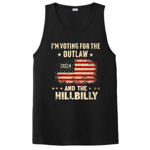 IM Voting For The Outlaw And The Hillbilly 2024 Us Flag PosiCharge Competitor Tank