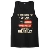 IM Voting For The Outlaw And The Hillbilly 2024 Us Flag PosiCharge Competitor Tank