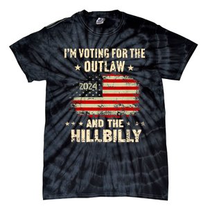 IM Voting For The Outlaw And The Hillbilly 2024 Us Flag Tie-Dye T-Shirt