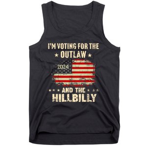 IM Voting For The Outlaw And The Hillbilly 2024 Us Flag Tank Top