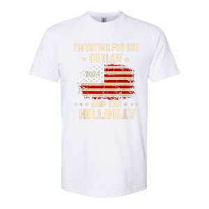 IM Voting For The Outlaw And The Hillbilly 2024 Us Flag Softstyle CVC T-Shirt