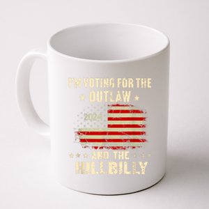 IM Voting For The Outlaw And The Hillbilly 2024 Us Flag Coffee Mug