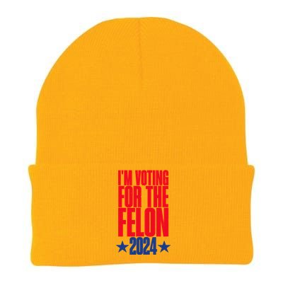 IM Voting For The Trump Felon Conviction 2024 Knit Cap Winter Beanie