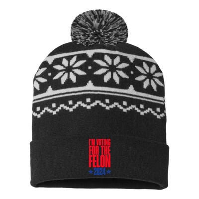 IM Voting For The Trump Felon Conviction 2024 USA-Made Snowflake Beanie