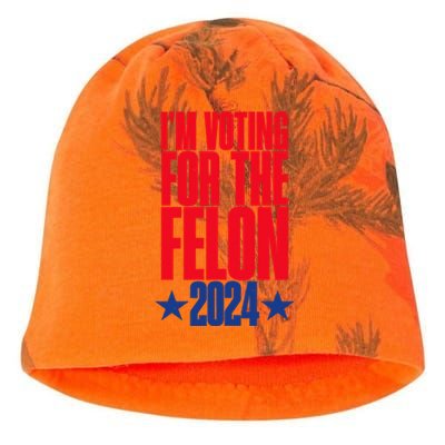 IM Voting For The Trump Felon Conviction 2024 Kati - Camo Knit Beanie