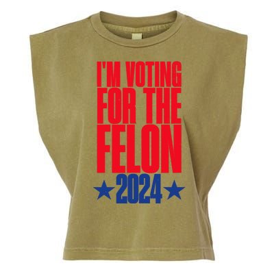 IM Voting For The Trump Felon Conviction 2024 Garment-Dyed Women's Muscle Tee