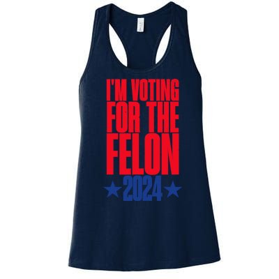 IM Voting For The Trump Felon Conviction 2024 Women's Racerback Tank