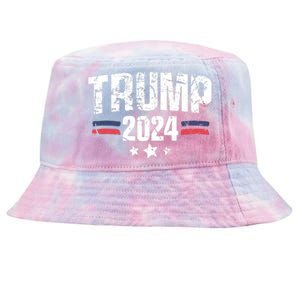 Im Voting For The Felon Grunge Front And Back Design Tie-Dyed Bucket Hat